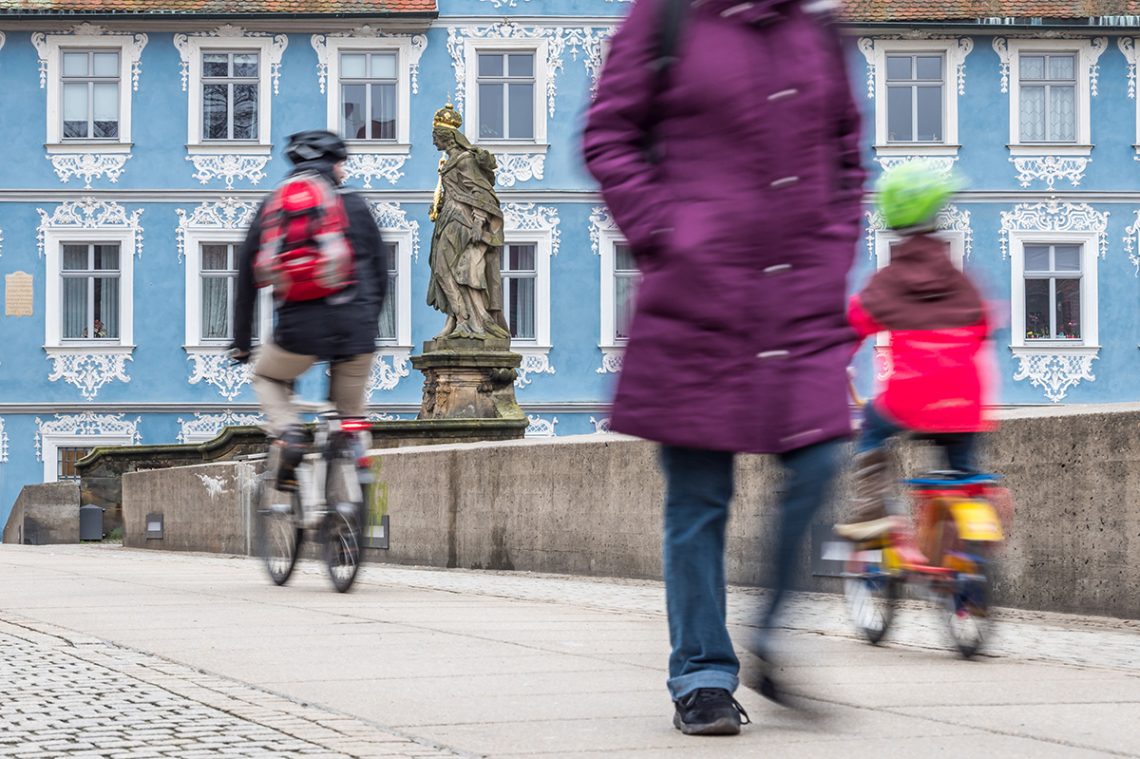 untere bruecke bamberg fahrrad kind verkehr