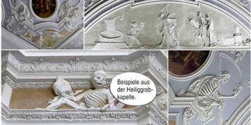 Bamberger Totentanz: Eine Reise durch 600 Jahre Kunstgeschichte 12 Beispiel einer Todesdarstellung aus der Heiligengrabkapelle. Quelle: Stadt Bamberg