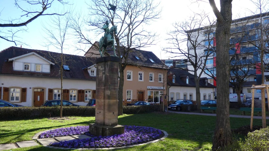 Ausgangspunkt des Spaziergangs in der Wunderburg ist das Ulanendenkmal, Quelle: Schutzgemeinschaft Alt-Bamberg