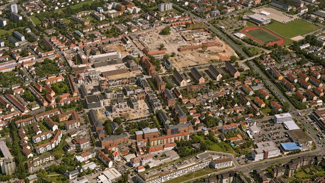 Der Lagarde-Campus im Juli 2024 aus der Vogelperspektive, Quelle: Stadt Bamberg, Luftbild - Hajo Dietz