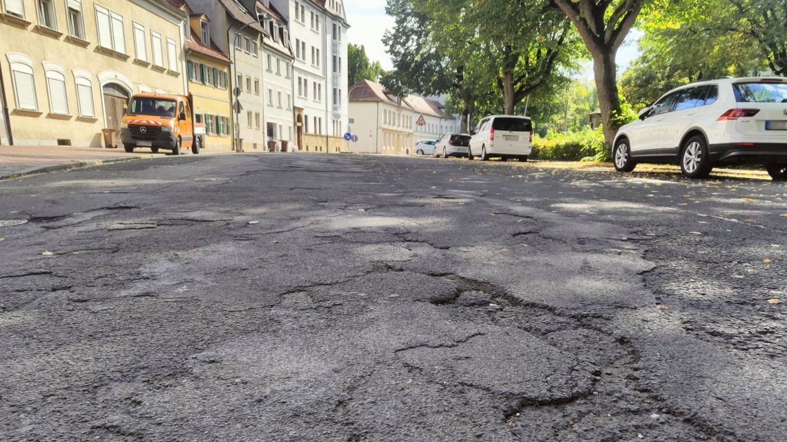 Die Weide erhält zwischen Pfeuferstraße und Mußstraße eine neue Straßendecke, Quelle: Stadt Bamberg, Sebastian Martin