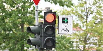 Zahlreiche grüne Pfeile erweitern die vielen Maßnahmen zur Steigerung der Sicherheit im Radverkehr, die in diesem Jahr umgesetzt wurden, Quelle: Stadt Bamberg, Sonja Seufferth