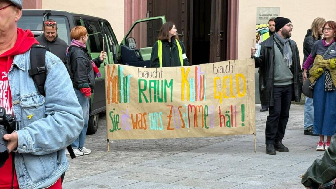 Demonstration für die freie Kultur in Bamberg, Quelle: Bündnis Globalbetrag Kultur