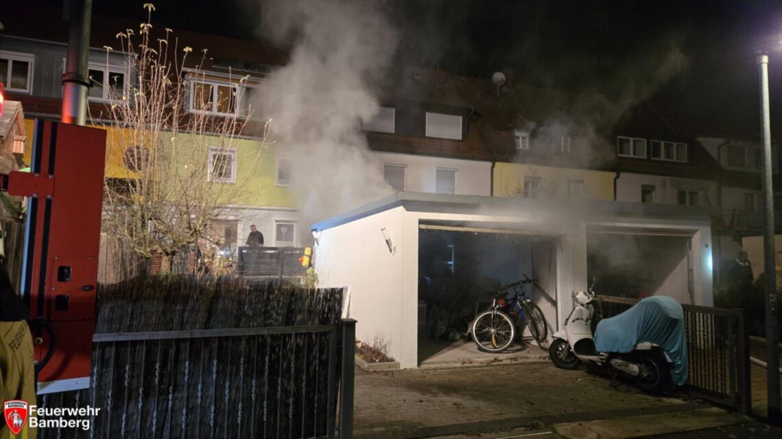 Brand Gartenhütte am 29.12.2024. Quelle: Feuerwehr Bamberg