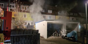 Brand Gartenhütte am 29.12.2024. Quelle: Feuerwehr Bamberg