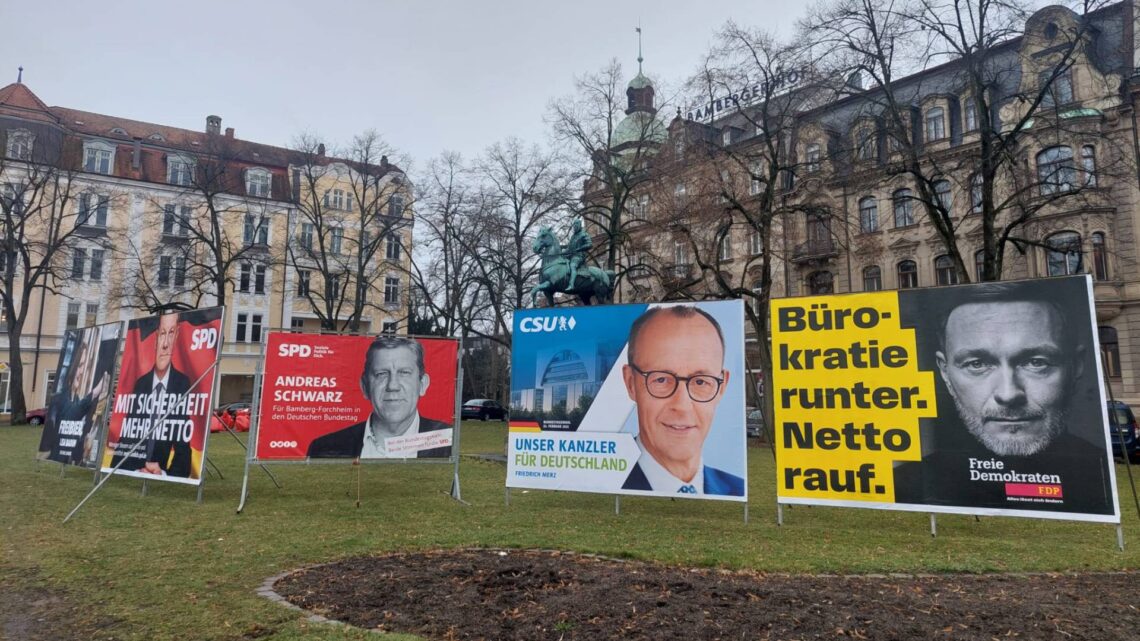 Wahlwerbung am Bamberger Schönleinsplatz. Quelle: privat