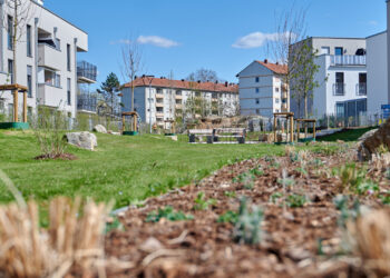 Der Quartierspark ist jetzt das grüne Herz des Ulanenparks. Quelle: Stadt Bamberg, Sonja Seufferth
