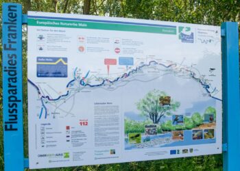 Infotafel des Kanuwandersweges Obermain. Quelle: Flussparadies Franken