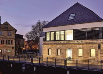 Die Architektur des Welterbe-Besuchszentrums wird
bei der Biennale in Venedig präsentiert. Quelle: Lara Müller