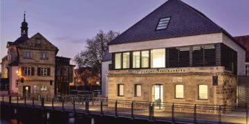 Die Architektur des Welterbe-Besuchszentrums wird
bei der Biennale in Venedig präsentiert. Quelle: Lara Müller