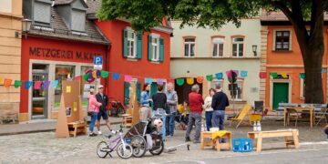 Am Welterbetag können Interessierte auch in der
Theuerstadt beim Projekt 'PopUpUrbanSpaces' vorbeischauen. Quelle: Stadt Bamberg, Sonja Seufferth