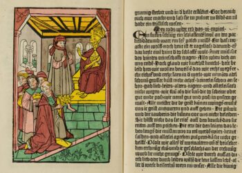 Faksimile des um 1463 in Bamberg von Albrecht
Pfister gedruckten 'Ackermann von Böhmen'. Quelle: Staatsbibliothek Bamberg, Gerald Raab