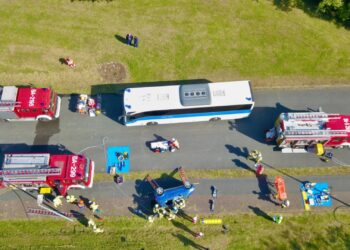 Luftbild der Einsatzübung am 24.05. Quelle: Feuerwehr Bamberg