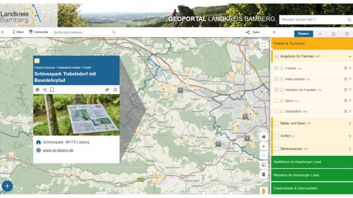 Screenshot Geoportal. Quelle: Landratsamt Bamberg
