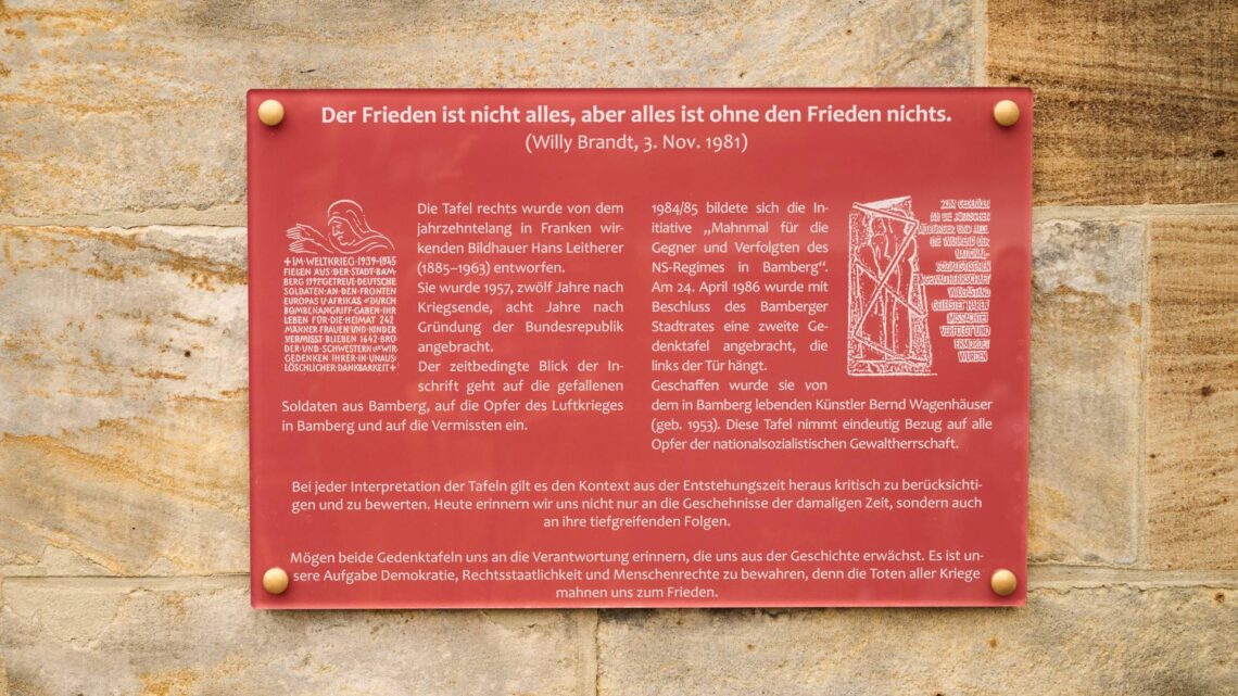 Die neue Erklärtafel an der Unteren Brücke. Quelle: Stadtarchiv Bamberg, Jürgen Schraudner