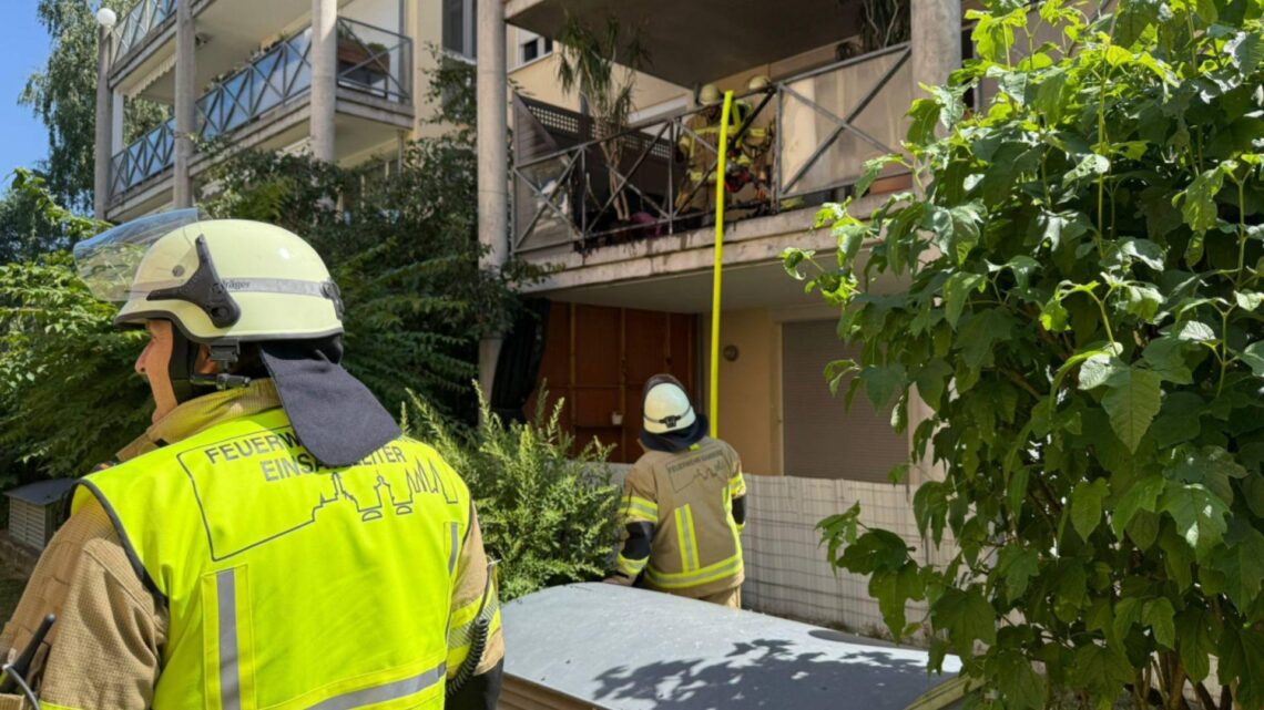 Einsatzbild vom Balkonbrand am 20.06. Quelle: Feuerwehr Bamberg