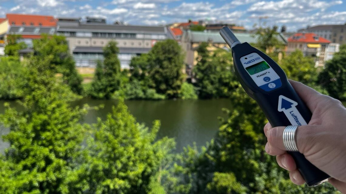 Dieses Temperaturmessgerät kann ausgeliehen
werden. Quelle: Stadt Bamberg, Annika Hoffmann