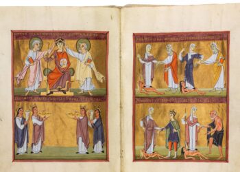 Die Bamberger Apokalypse ist die
bedeutendste Handschrift der Staatsbibliothek Bamberg. Quelle: Staatsbibliothek Bamberg, Gerald Raab