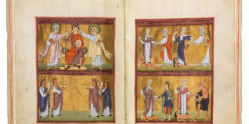 Die Bamberger Apokalypse ist die
bedeutendste Handschrift der Staatsbibliothek Bamberg. Quelle: Staatsbibliothek Bamberg, Gerald Raab