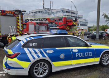 Gasaustritt bei Baggerarbeiten in Bamberg 11 Einsatzfoto des Einsatzes 'Gastaustritt im Freien' vom 30.07. Quelle: Feuerwehr Bamberg