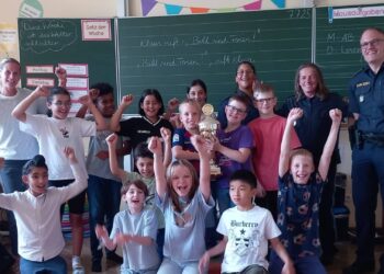 Gewinner der Radfahrausbildung im Schuljahr 2024/2025. Quelle: Polizeiinspektion Bamberg-Stadt