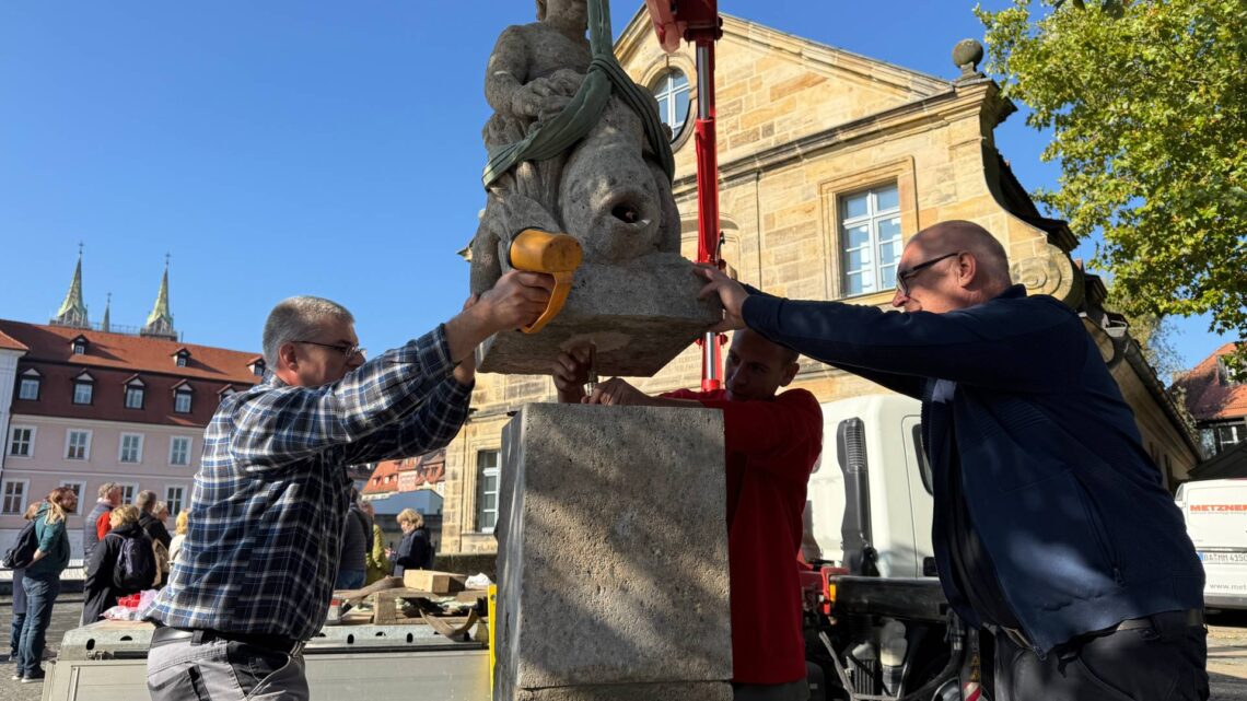 Wiederaubau Fischbrünnlein. Quelle: Stadtwerke Bamberg