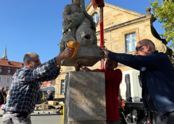 Fischbrünnlein in Bamberg sprudelt wieder 11 Wiederaubau Fischbrünnlein. Quelle: Stadtwerke Bamberg
