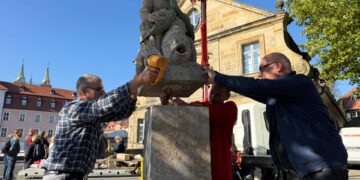Wiederaubau Fischbrünnlein. Quelle: Stadtwerke Bamberg