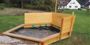 Sandkasten an der BRK-Kindertagesstätte am
Eichelsee. Quelle: Hartmut Steil