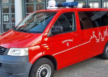 Warntag 2026: Bamberg testet erstmals mobile Sirenen 16 Eine mobile Sirene auf einem Einsatzwagen wird am Warntag, 12. März 2026, getestet. Quelle: Stadt Bamberg, Michael Hoh