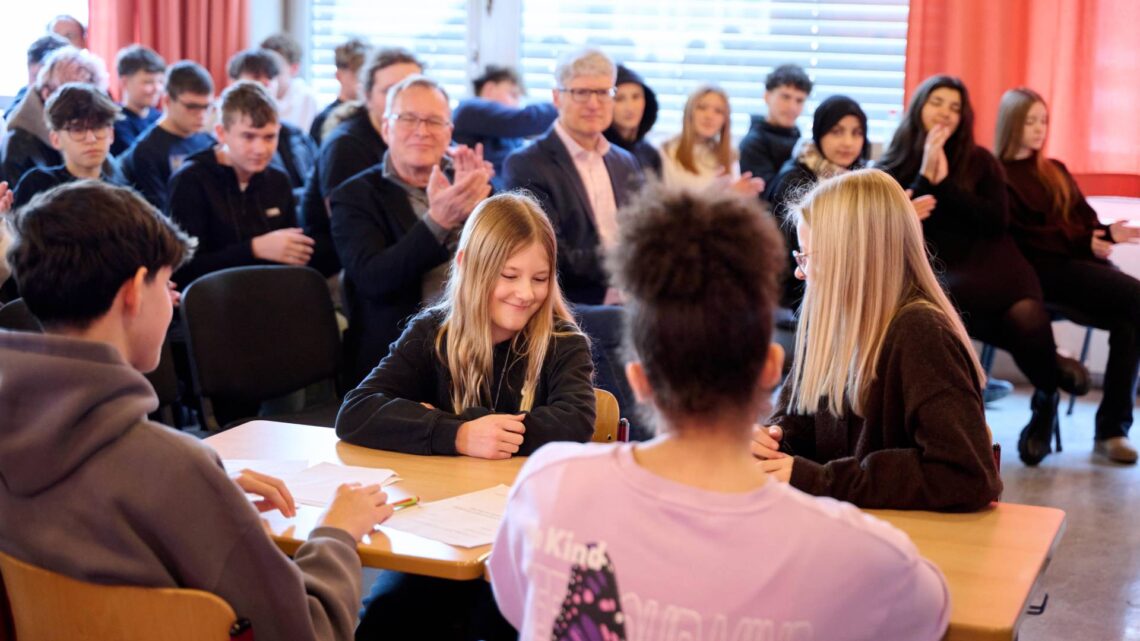 Die neuen Streitschlichterinnen und Streitschlichter konnten ihre
erlernten Kompetenzen gleich anwenden. Quelle: Stadt Bamberg, Sonja Seufferth