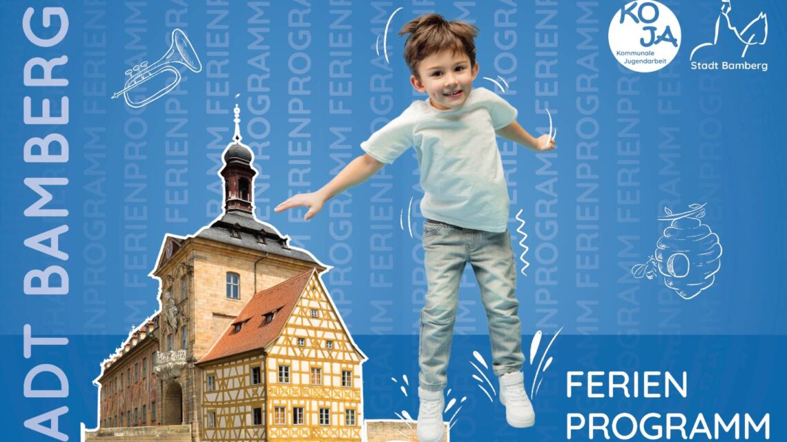 Banner des neuen Ferienprogramms 2026. Quelle: Stadtjugendamt Bamberg
Bildunterschrift: Banner des neuen Ferienprogramms 2026
