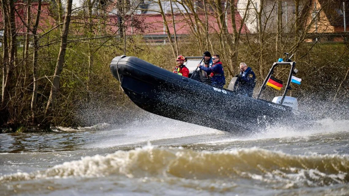Die Übung fand unter der Federführung der Wasserschutzpolizei
statt. Quelle: Stadt Bamberg, Sonja Seufferth