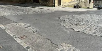 Torschuster-Kreuzung in Bamberg wird umfassend neu gepflastert 17 Die Kreuzung am Torschuster ist dringend
sanierungsbedürftig. Quelle: Baureferat