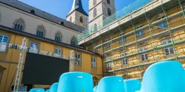 Bamberger Kinosommer gastiert im Klostergarten Michelsberg 14 Kinosommer Kreuzgarten - Quelle: Lara Müller, Bürgerspitalstiftung