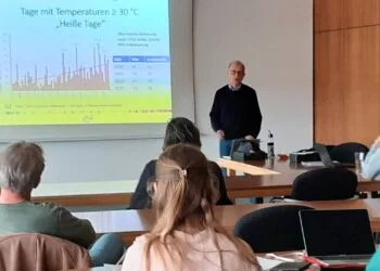 Workshop „Klimawandern“ mit Prof. Dr. Thomas
Foken. Quelle: Stadt Bamberg, Ricardo Schreck