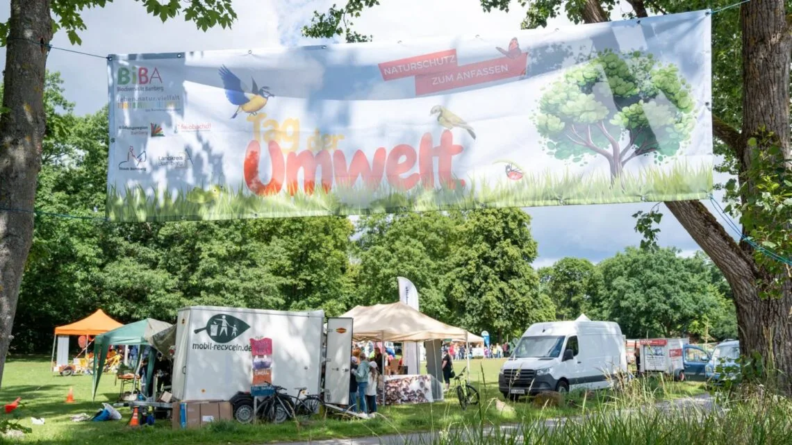 Beim dritten „Tag der Umwelt“ auf der Jahnwiese gab es viel Praktisches
und Anschauliches zum Erleben. Quelle:  Landratsamt Bamberg, Christian Lorenz