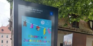 Kultur auf den BamBoards: Mehr Sichtbarkeit für Bambergs Kulturszene 13 Veranstaltungsplakate im BamBoard am Kranen. Quelle: Smart City Bamberg