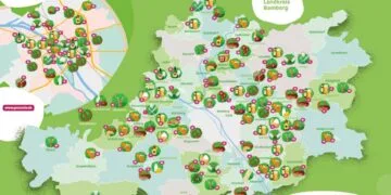 Genusslandschaft Bamberg: Neue Broschüre lädt zum Entdecken ein 12 • Screenshot Genusskarte (Quelle: Genussla Bamberg)