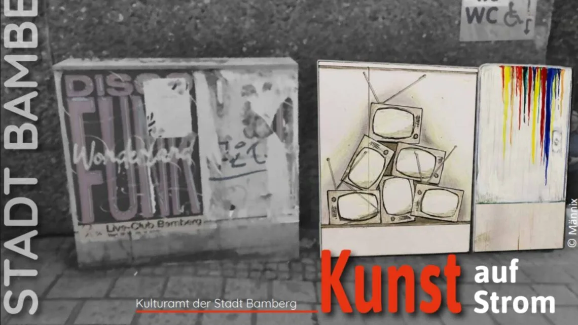Flyer Ausschreibung zum Projekt 'Kunst auf Strom'. Quelle: Stadt Bamberg